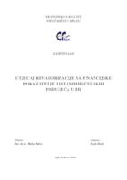 prikaz prve stranice dokumenta UTJECAJ REVALORIZACIJE NA FINANCIJSKE POKAZATELJE LISTANIH HOTELSKIH PODUZEĆA U RH