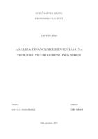 prikaz prve stranice dokumenta ANALIZA FINANCIJSKIH IZVJEŠTAJA NA PRIMJERU PREHRAMBENE INDUSTRIJE 