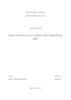 prikaz prve stranice dokumenta POSLOVNI PLAN ZA CONSULTING PODUZEĆE „ABC“