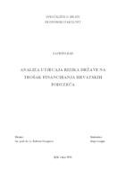 prikaz prve stranice dokumenta ANALIZA UTJECAJA RIZIKA DRŽAVE NA TROŠAK FINANCIRANJA HRVATSKIH PODUZEĆA