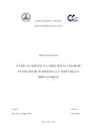 prikaz prve stranice dokumenta UTJECAJ KRIZE NA OBILJEŽJA OSOBNE POTROŠNJE POJEDINCA U REPUBLICI HRVATSKOJ