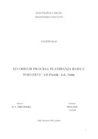 prikaz prve stranice dokumenta IZVOĐENJE PROCESA PLANIRANJA RADA U PODUZEĆU ˝AD Plastik˝ d.d., Solin
