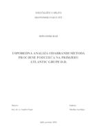 prikaz prve stranice dokumenta USPOREDNA ANALIZA ODABRANIH METODA PROCJENE PODUZEĆA NA PRIMJERU ATLANTIC GRUPE D.D.