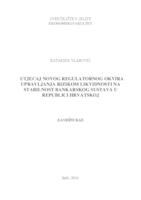 prikaz prve stranice dokumenta UTJECAJ NOVOG REGULATORNOG OKVIRA UPRAVLJANJA RIZIKOM LIKVIDNOSTI NA STABILNOST BANKARSKOG SUSTAVA U REPUBLICI HRVATSKOJ