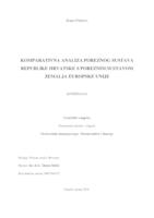 prikaz prve stranice dokumenta KOMPARATIVNA ANALIZA HRVATSKOG POREZNOG SUSTAVA S POREZNIM SUSTAVIMA ZEMALJA EUROPSKE UNIJE