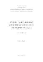 prikaz prve stranice dokumenta Analiza prijetnji i rizika kibernetičke sigurnosti na društvenim mrežama