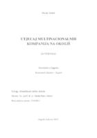 prikaz prve stranice dokumenta UTJECAJ MULTINACIONALNIH KOMPANIJA NA OKOLIŠ
