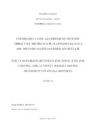 prikaz prve stranice dokumenta Usporedba utjecaja primjene metode obračuna troškova po radnom nalogu i ABC metode na financijske izvještaje
