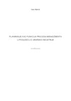 prikaz prve stranice dokumenta Planiranje kao funkcija procesa menadžmenta u poduzeću iz urarske industrije