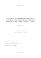 prikaz prve stranice dokumenta POSTIZANJE KONKURENTSKE PREDNOSTI TURISTIČKE DESTINACIJE ZAHVALJUJUĆI RAZVOJU HOTELIJERSTVA U HRVATSKOJ