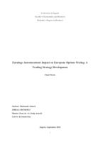 prikaz prve stranice dokumenta Earnings announcement impact on european options pricing: a trading strategy development