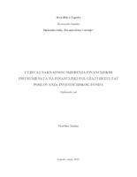 prikaz prve stranice dokumenta Utjecaj naknadnog mjerenja financijskih instrumenata na financijski položaj uspješnosti poslovanja investicijskog fonda