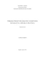 prikaz prve stranice dokumenta Primjena prediktivne analitike i kognitivnog računalstva u Republici Hrvatskoj