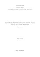 prikaz prve stranice dokumenta Ponašanje i preferencije mladih roditelja kao kupaca ekoloških proizvoda