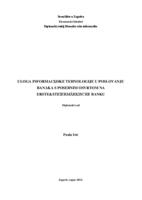 prikaz prve stranice dokumenta Uloga informacijske tehnologije u poslovanju banaka s posebnim osvrtom na Erste & Steiermärkische banku
