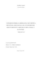 prikaz prve stranice dokumenta Usporedni prikaz liberalizacije tržišta obveznog osiguranja od automobilske odgovornosti u Republici Hrvatskoj i Sloveniji