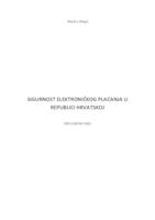 prikaz prve stranice dokumenta Sigurnost elektroničkog plaćanja u Republici Hrvatskoj