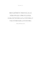 prikaz prve stranice dokumenta Menadžment prinosa kao strategija upravljanja ograničenim kapacitetima u uslužnim djelatnostima