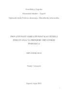 prikaz prve stranice dokumenta Inovativnost i kreativnost kao temelj poslovanja na primjeru hrvatskih poduzeća