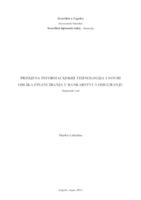 prikaz prve stranice dokumenta Primjena informacijskih tehnologija i novih oblika financiranja u bankarstvu i osiguranju