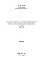 prikaz prve stranice dokumenta Analiza stabilnosti i izloženosti bankovnog sustava Republike Hrvatske nekreditnim rizicima