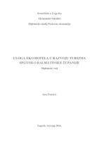 prikaz prve stranice dokumenta Uloga eko hotela u razvoju turizma splitsko dalmatinske županije