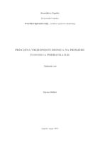 prikaz prve stranice dokumenta Procjena vrijednosti dionica na primjeru poduzeća Podravka d.d.