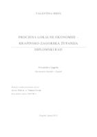 prikaz prve stranice dokumenta Procjena lokalne ekonomije - Krapinsko-zagorska županija