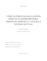 prikaz prve stranice dokumenta Utjecaj upravljanja lancima dobave na konkurentsku prednost poduzeća: analiza 4 studije slučaja