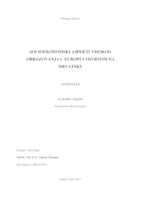prikaz prve stranice dokumenta SOCIO-EKONOMSKI ASPEKTI VISOKOG OBRAZOVANJA U EUROPI S OSVRTOM NA HRVATSKU