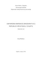 prikaz prve stranice dokumenta Usporedba morskog brodarstva u Republici Hrvatskoj i svijetu