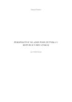 prikaz prve stranice dokumenta Perspektive mladih poduzetnika u Republici Hrvatskoj