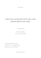prikaz prve stranice dokumenta STRUKTURA I KONKURENTNOST HRVATSKE PREHRAMBENE INDUSTRIJE