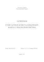 prikaz prve stranice dokumenta UTJECAJ INOVACIJE NA STRATEGIJU RASTA U MALIM PODUZEĆIMA