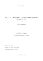 prikaz prve stranice dokumenta ANALIZA RAZVOJA GAMING INDUSTRIJE U SVIJETU