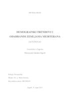 prikaz prve stranice dokumenta DEMOGRAFSKI TRENDOVI U ODABRANIM ZEMLJAMA MEDITERANA