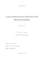 prikaz prve stranice dokumenta Utjecaj amortizacije na visinu poslovnog rezultata poduzeća