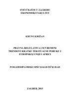 prikaz prve stranice dokumenta Pravna regulativa i suvremeni trendovi kratke tekstualne poruke u Europskoj uniji i Africi