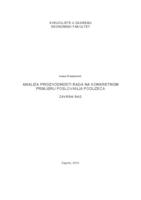 prikaz prve stranice dokumenta Analiza prozvodnosti rada na konkretnom primjeru poslovanja poduzeća