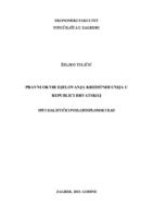 prikaz prve stranice dokumenta Pravni okvir djelovanja kreditnih unija u Republici Hrvatskoj