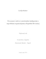 prikaz prve stranice dokumenta Povezanost vodstva i emocionalne inteligencije u neprofitnim organizacijama u Republici Hrvatskoj