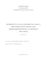 prikaz prve stranice dokumenta Deskriptivna analiza distribucija cijena i prodanih količina dionica pet prehrambenih poduzeća u RH