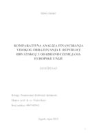 prikaz prve stranice dokumenta KOMPARATIVNA ANALIZA FINANCIRANJA VISOKOG OBRAZOVANJA U RH I ODABRANIH ZEMLJAMA EU