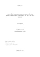 prikaz prve stranice dokumenta Statistička analiza migracije stanovništva u RH u razdoblju od 2007. - 2012. godine