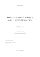 prikaz prve stranice dokumenta ORGANIZACIJSKA STRUKTURA MALIH I SREDNJIH PODUZEĆA