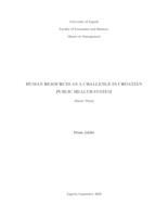 prikaz prve stranice dokumenta Human Resources as a Challenge in Croatian Public Health System