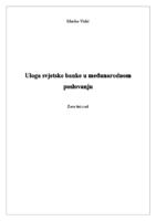 prikaz prve stranice dokumenta Uloga svjetske banke u međunarodnom poslovanju