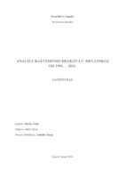 prikaz prve stranice dokumenta ANALIZA RAZVEDENIH BRAKOVA U HRVATSKOJ  od  1991. do 2013.