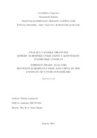 prikaz prve stranice dokumenta Analiza vanjske trgovine između Europske unije i Kine u kontekstu pandemije COVID-19