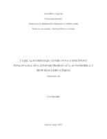 prikaz prve stranice dokumenta Utjecaj pandemije COVID-19 na uspješnost poslovanja ovlaštenih prodavača automobila u Republici Hrvatskoj